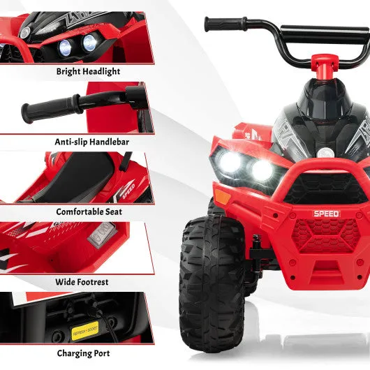 12V Kids Ride On ATV with High/Low Speed and Comfortable Seat-Red