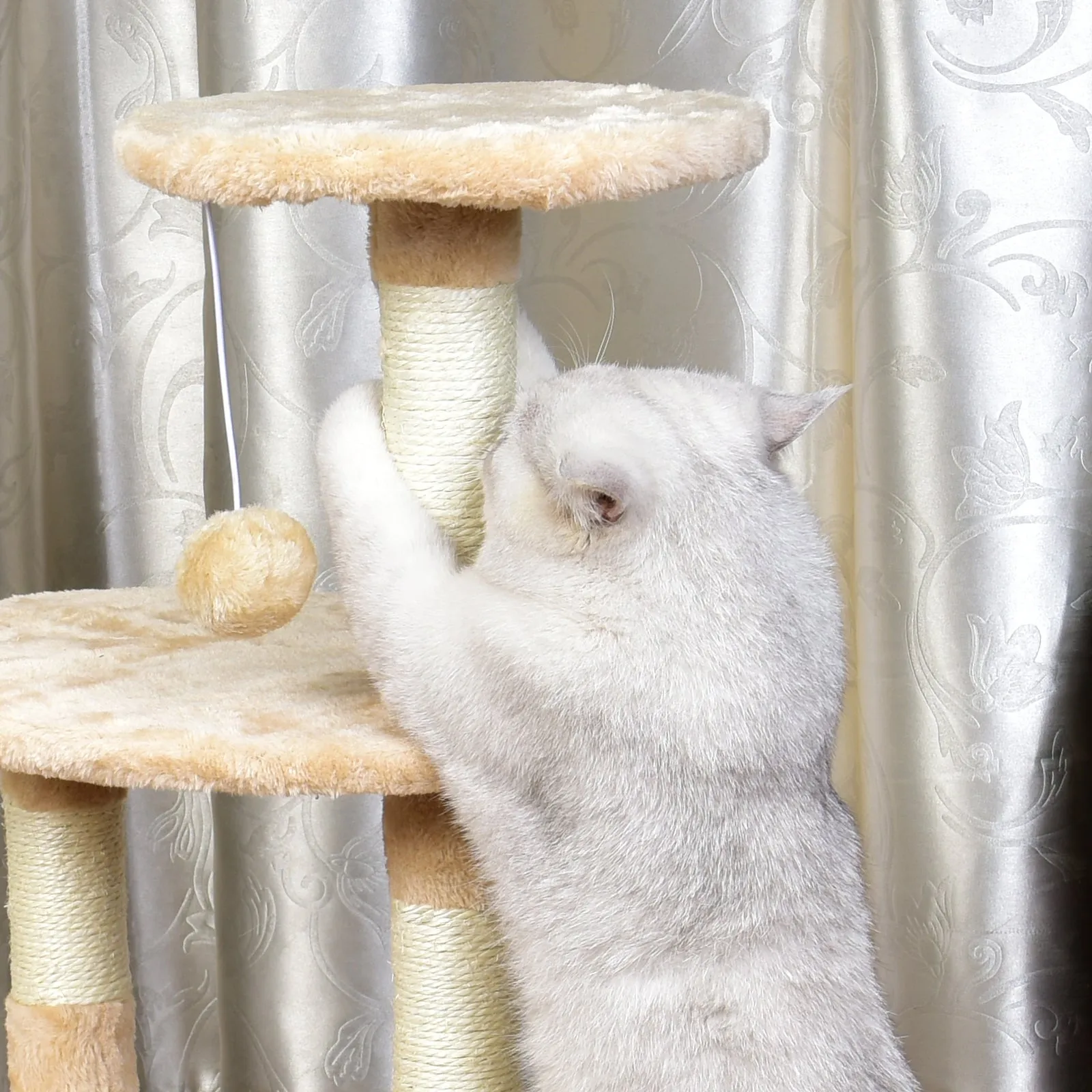 2.0 Version Cat Tree 29''/30''with Scratching Posts Perch Hammock