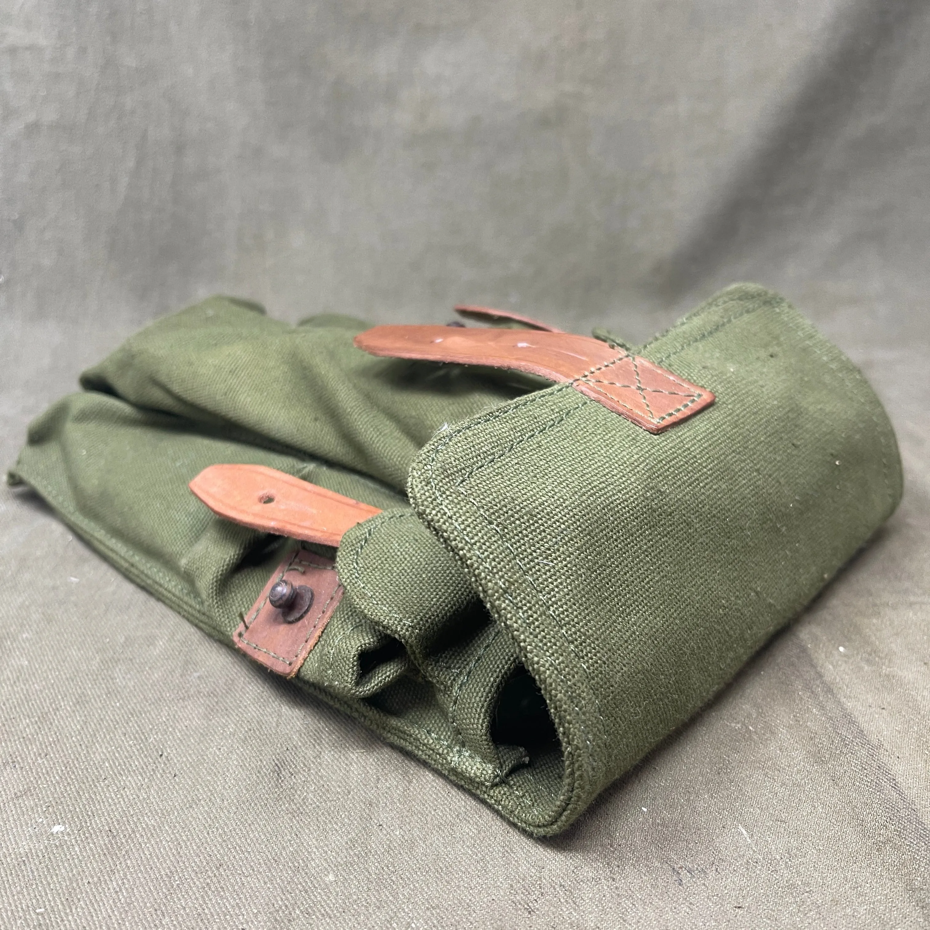 3 x 7.62x39 Original AKM Magazines in Military Pouch with 5 Inert Rounds Each Olive