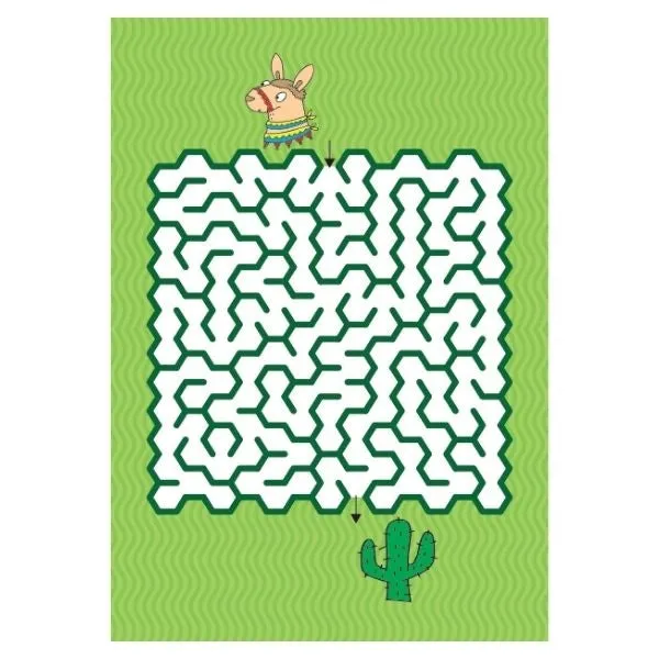 A4 Mazes Puzzle Book - Assorted Challenging Mazes High Quality Relaxing Brain Teasers