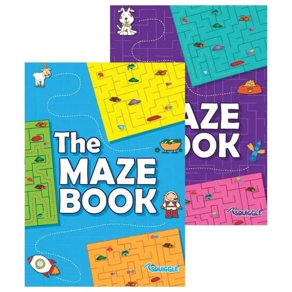 A4 Mazes Puzzle Book - Assorted Challenging Mazes High Quality Relaxing Brain Teasers