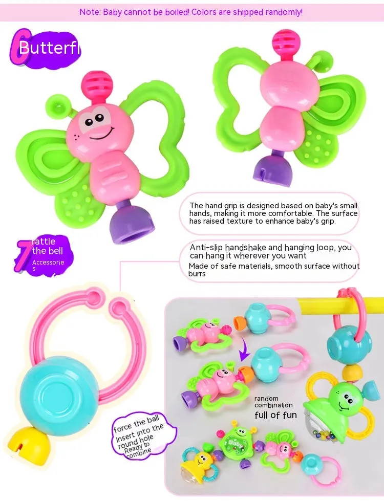 Baby Toys 3-6-12 Months Newborn Rattle 0-1 Year Old Baby Early Childhood Education Toddler Rattle Teether