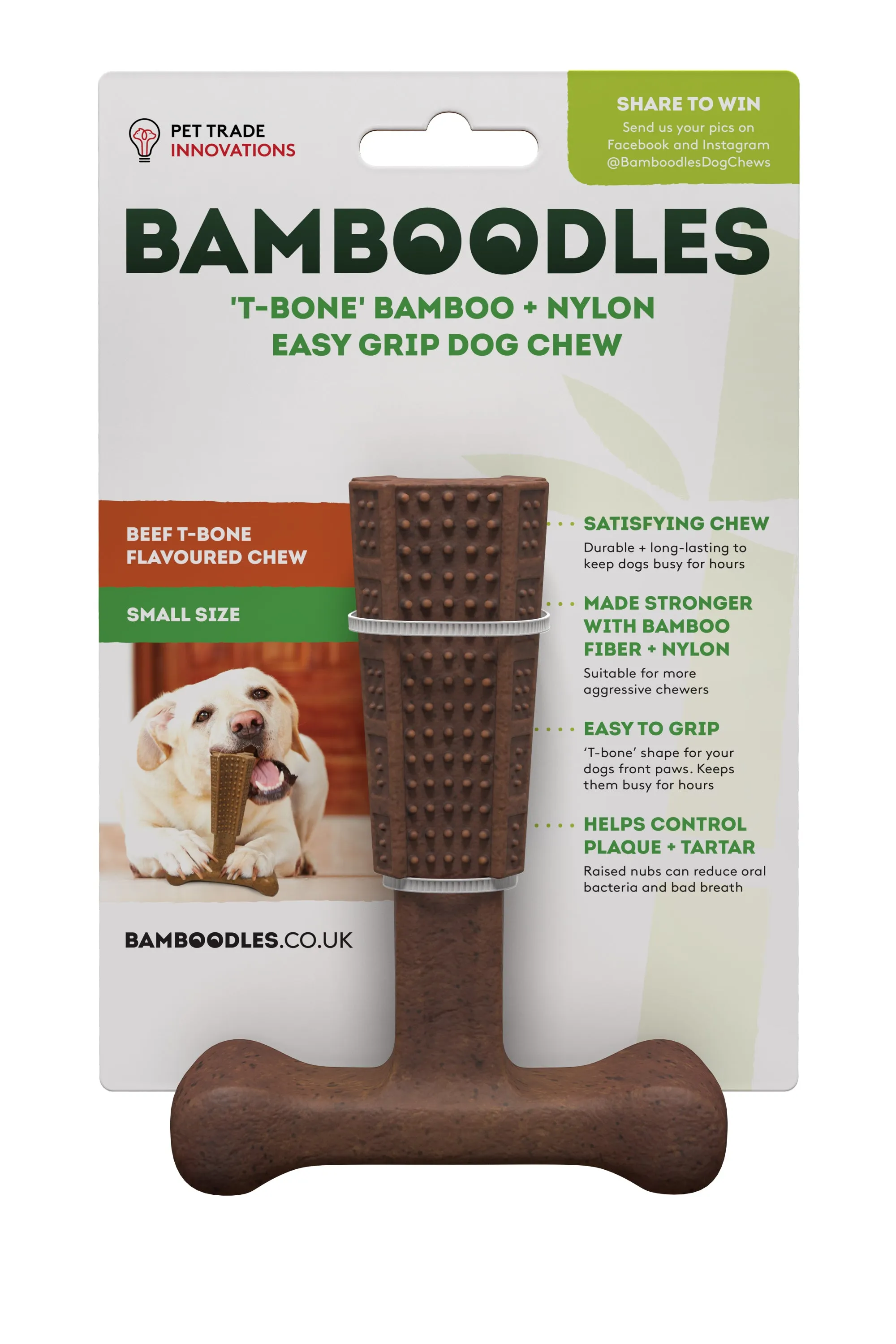 Bamboodles T-bone Beef Flavour Dog Toys