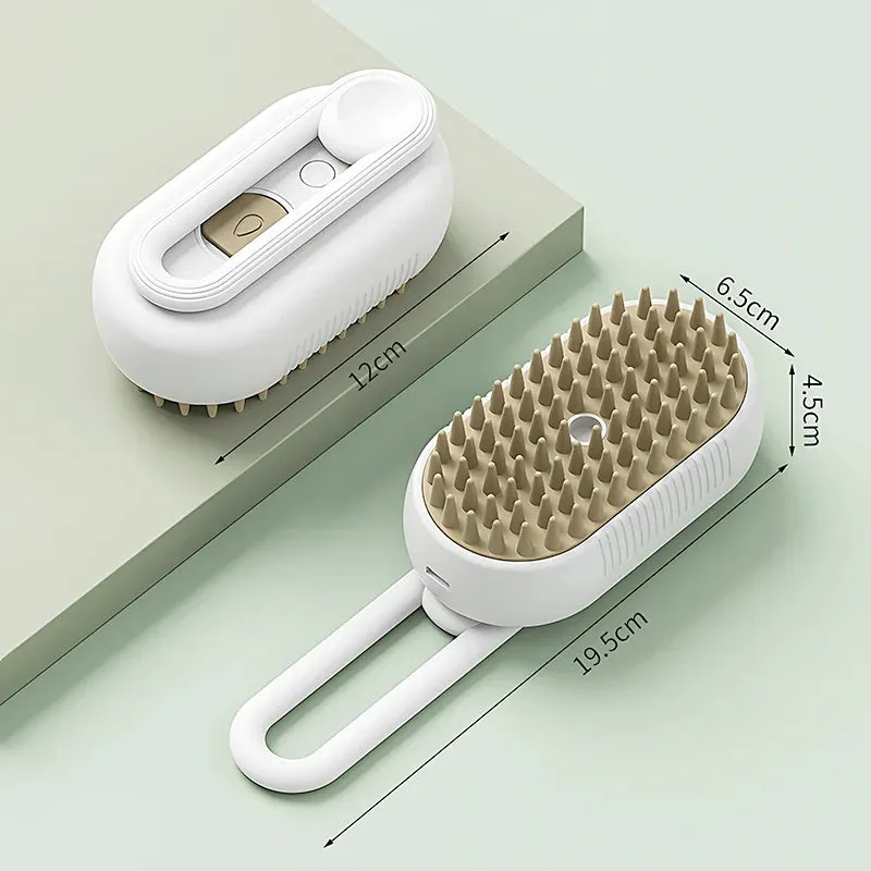 Cat Steam Brush Dog Hair Removal 3-in-1 Electric Spray Hair Brushes