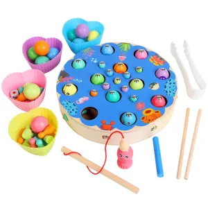 Children's toys Montessori wooden toys hands training brain Clip beads puzzle math game baby early educational toys for children