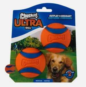 Chuckit Ultra Ball Medium 2pk 6.5cm