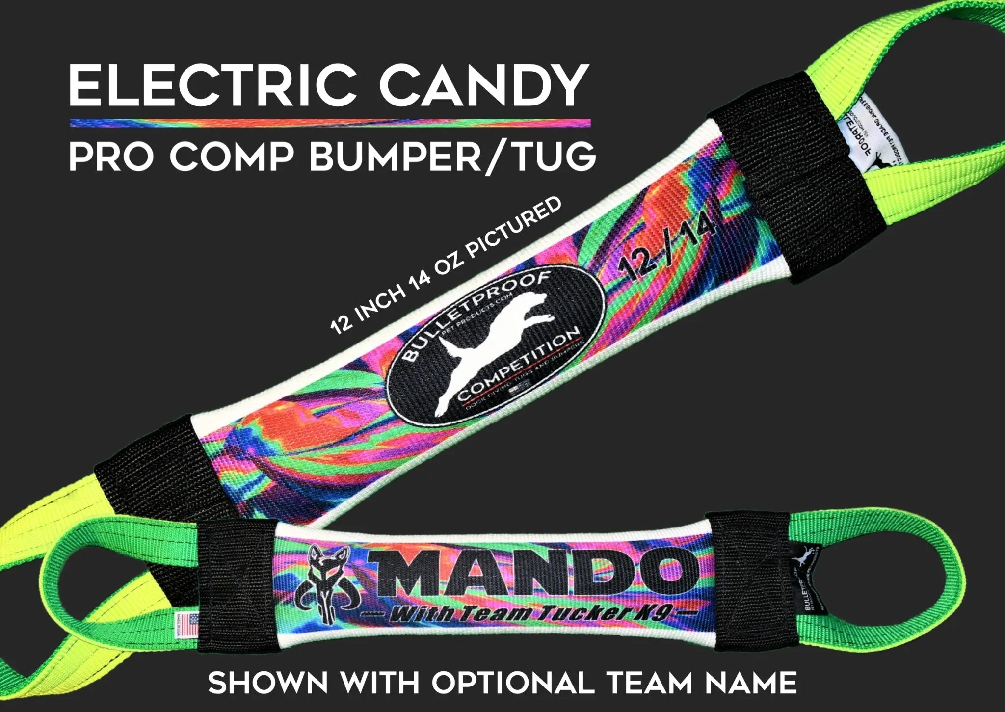 Dock Diving Bumper Tug - Competition Series Weighted - Electric Candy