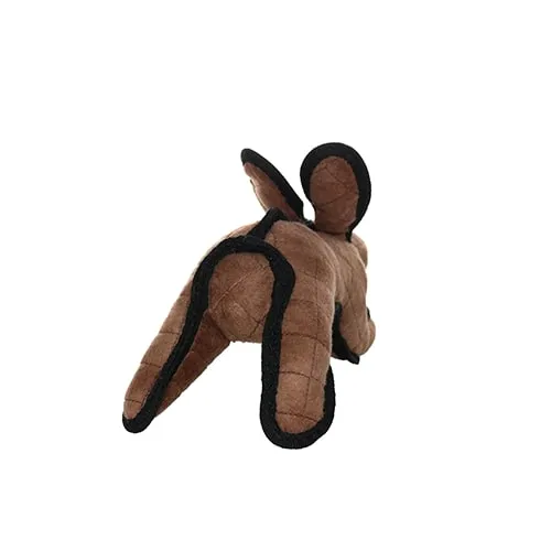 Durable Rabbit Dog Toy | White & Brown