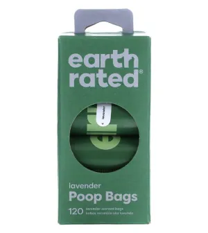 Earth Rated Eco-Friendly Poop Bag Refill for Dogs (120 Lavender Scented Bags, 8 Refill Rolls)