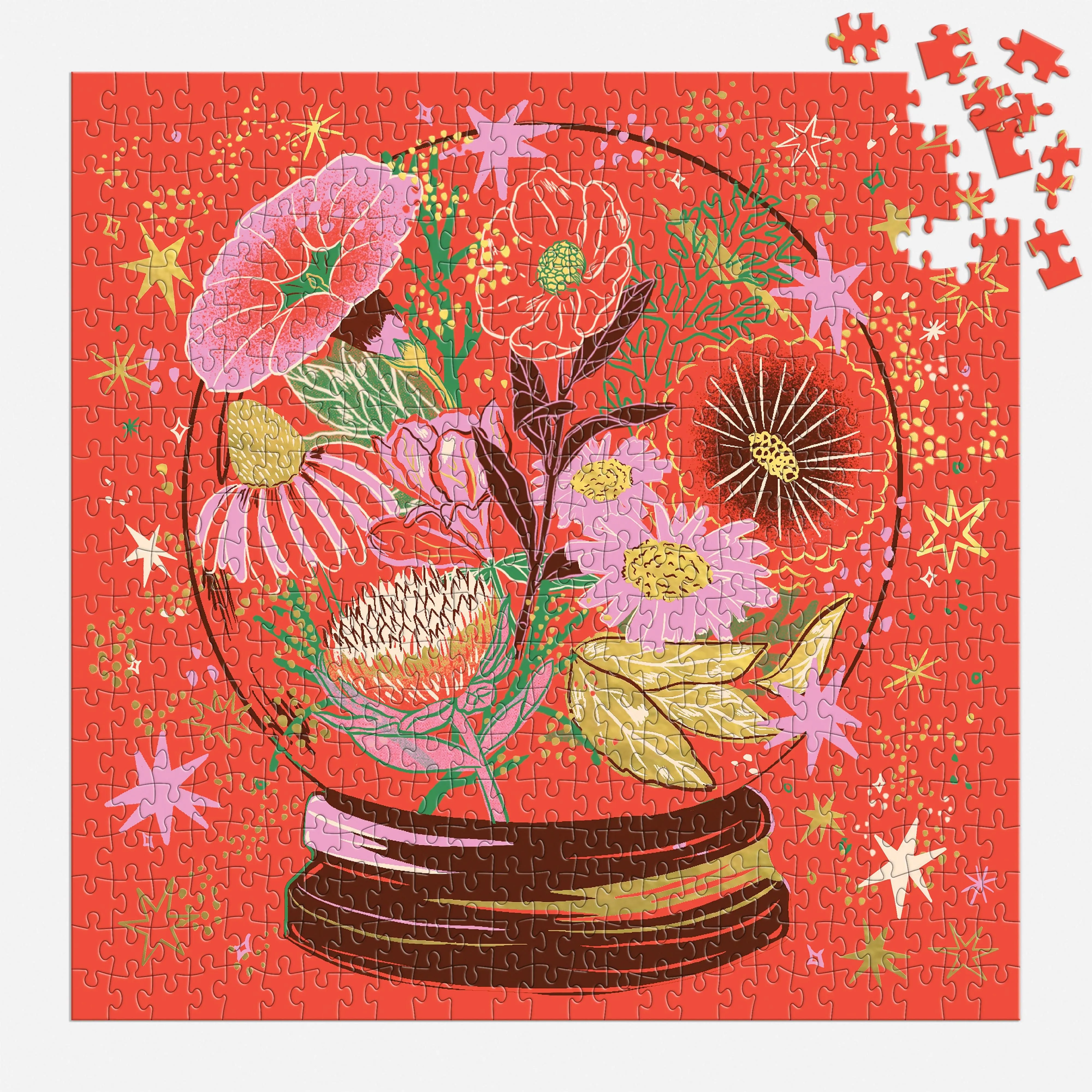 Flower Gazing Foil Puzzle 500pc