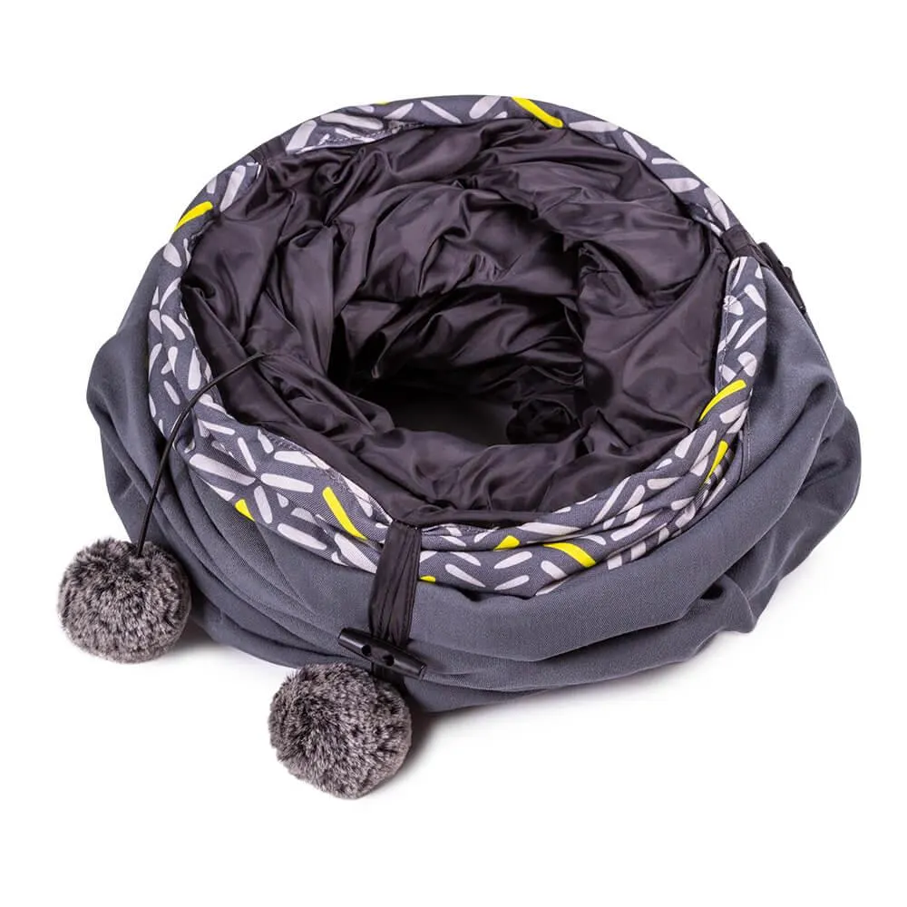 Foldable Crinkle Play Cat Tunnel with 2 Windows