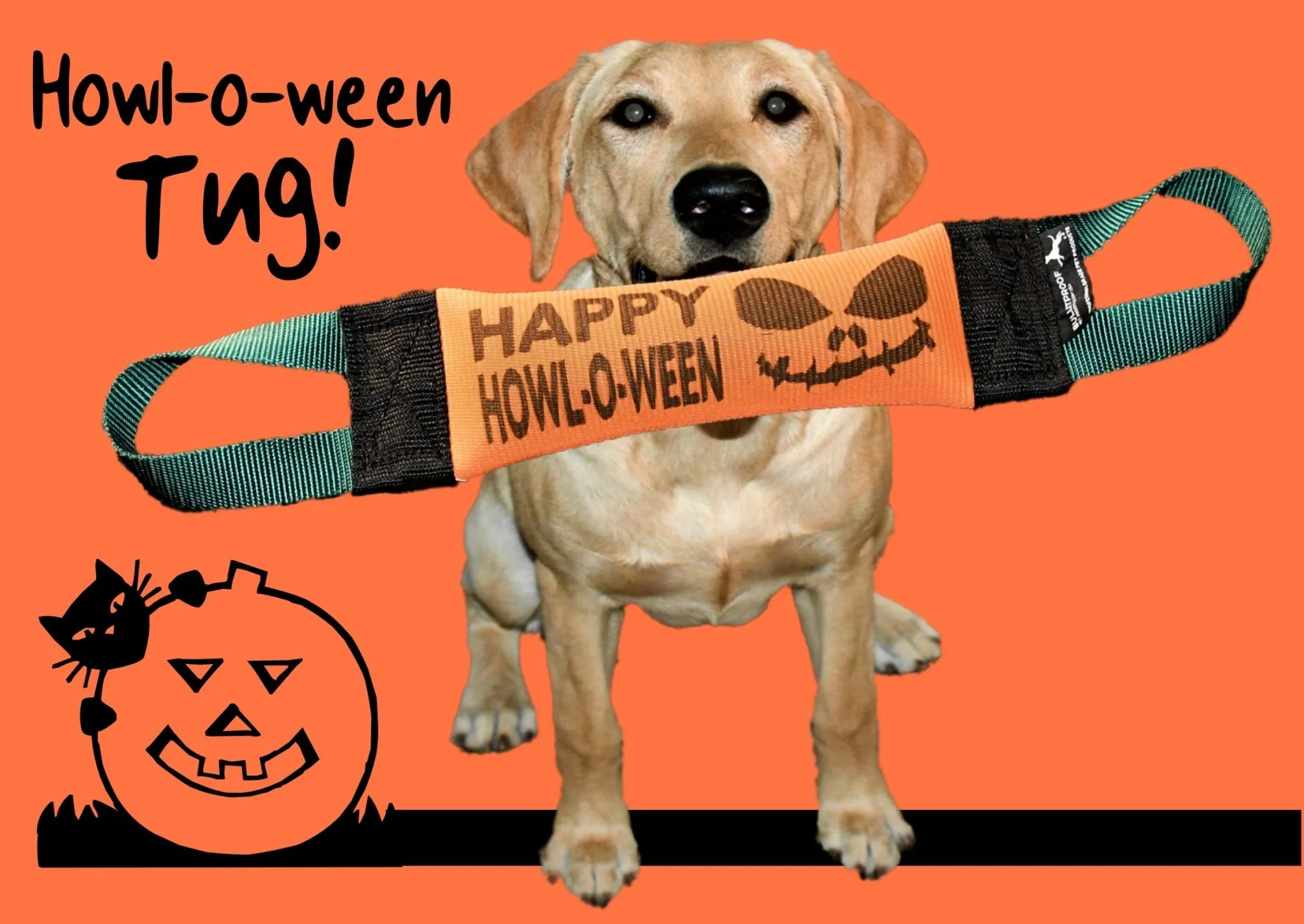 Happy Howl-O-Ween Fire Hose Training Tug - Holiday series