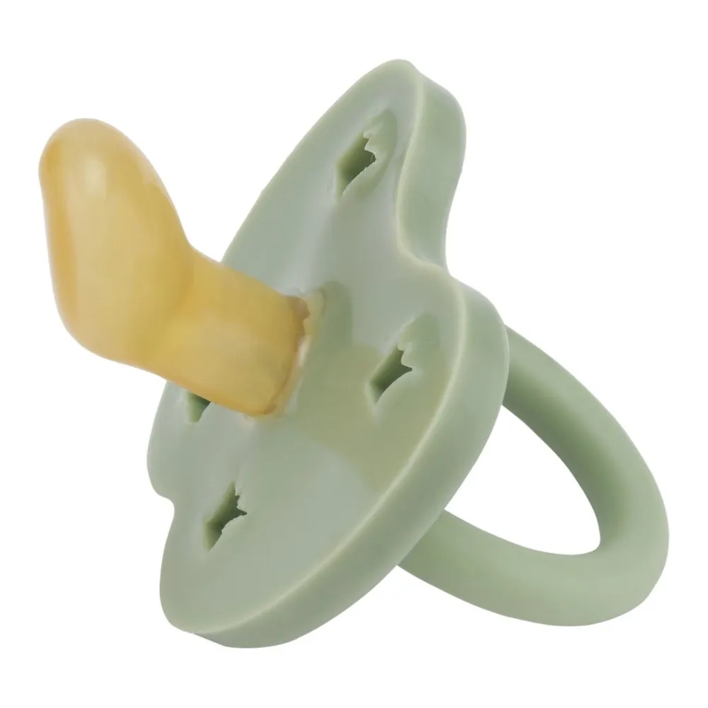 Hevea Natural Rubber Orthodontic Pacifier - Moss Green (3-36 Months)