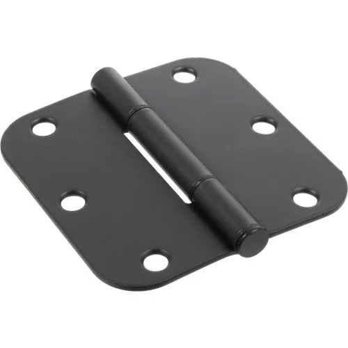 Hillman Hardware Essentials Squeak-Proof 5/8" Round Corner Door Hinge Oil Rubbed Bronze (3-1/2" (3 Pack))