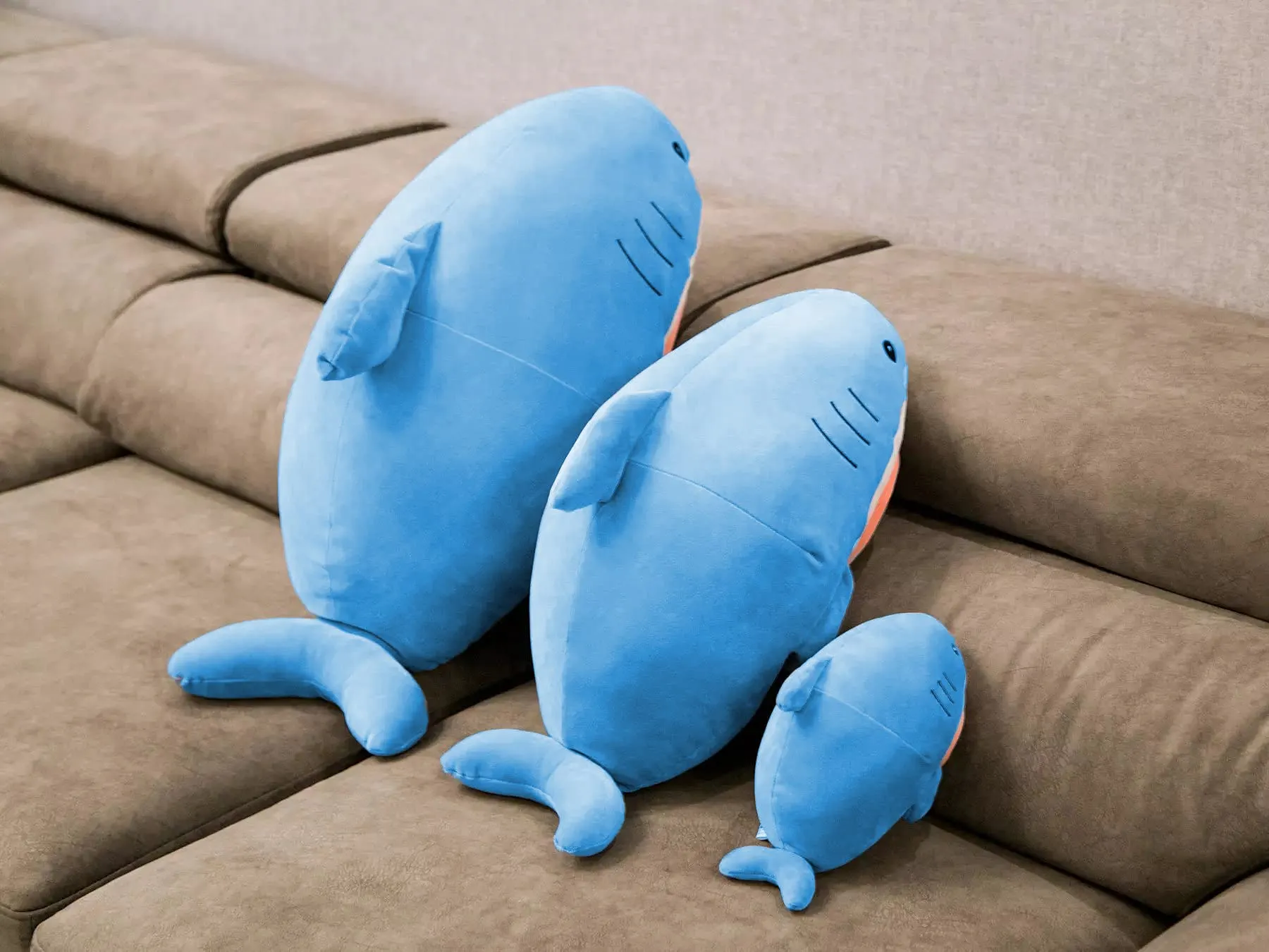 HUG 'n' FEEL SOFT TOYS Shark Soft Toys, Baby Toys, Kids Toy, Toy for Girl, Birthday Gift for Girl/Boys, Toy Gift for Girls, Kids Toys for Boys/Girl, Miniso Soft Toys, Toys Gift Items, (Shark, Blue)