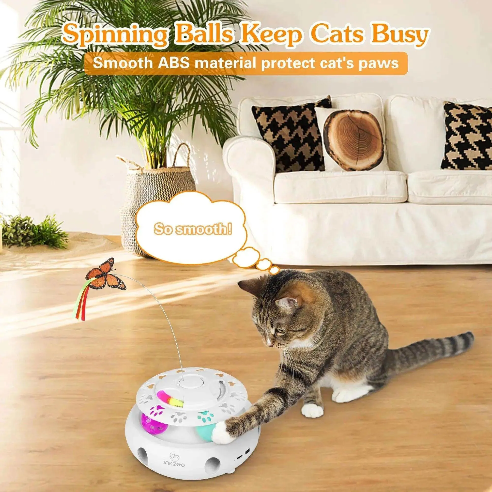 INKZOO 4-in-1 Interactive Cat Toy