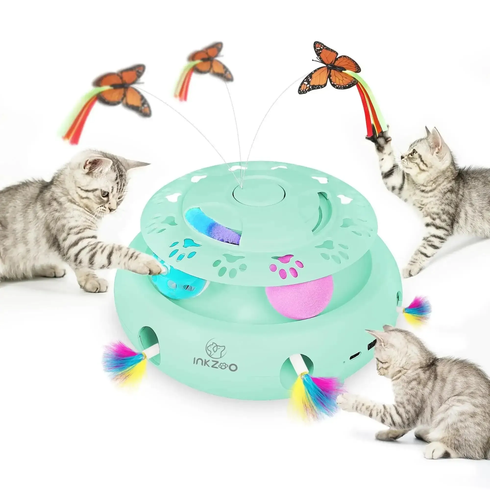 INKZOO 4-in-1 Interactive Cat Toy