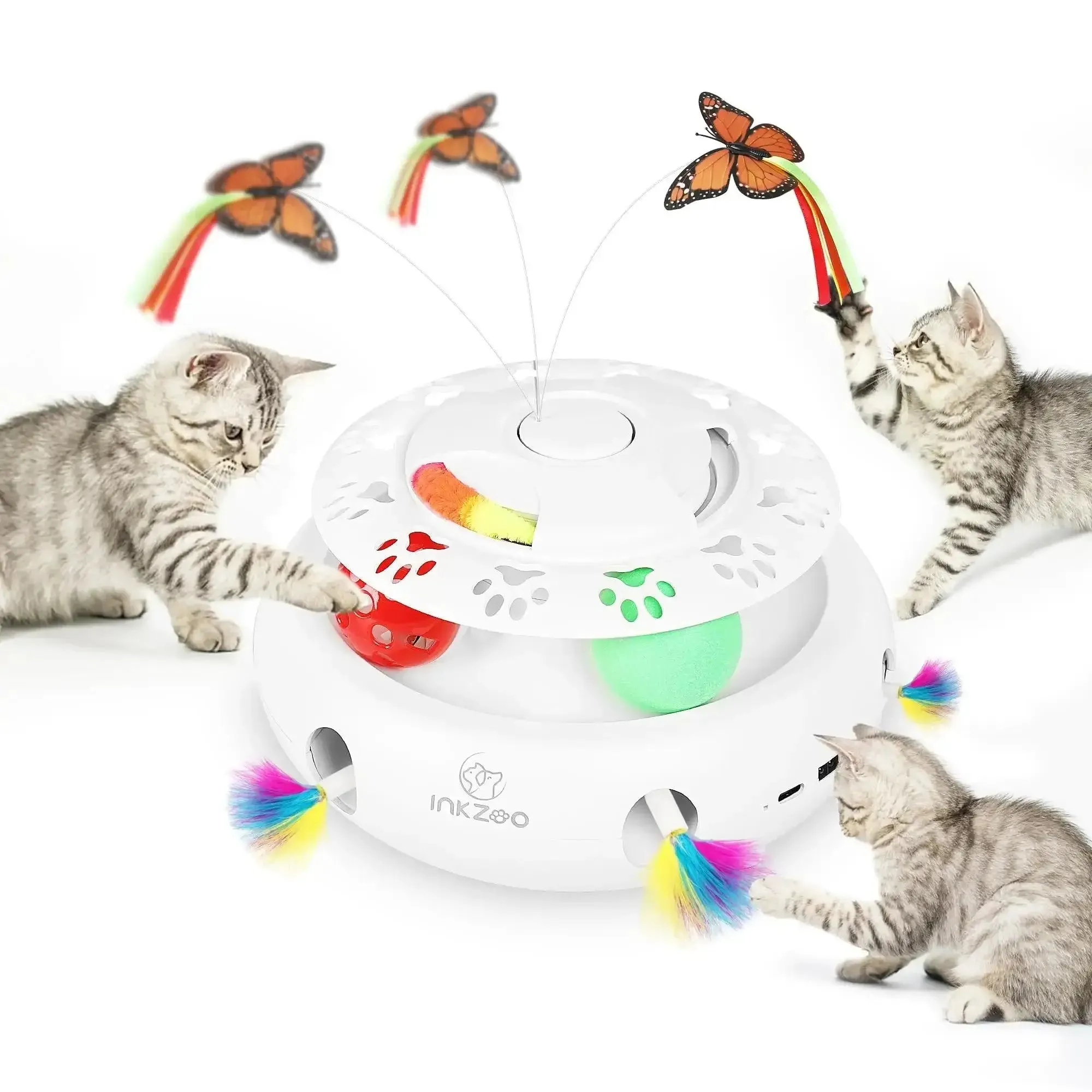 INKZOO 4-in-1 Interactive Cat Toy