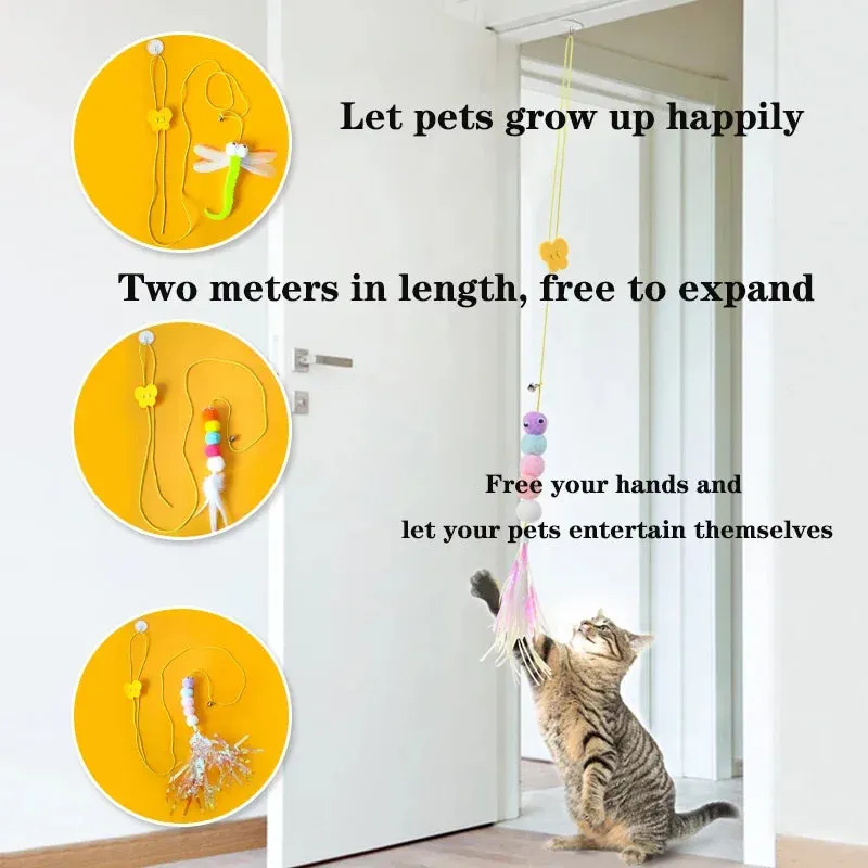 Interactive Caterpillar & Dragonfly Cat Toy