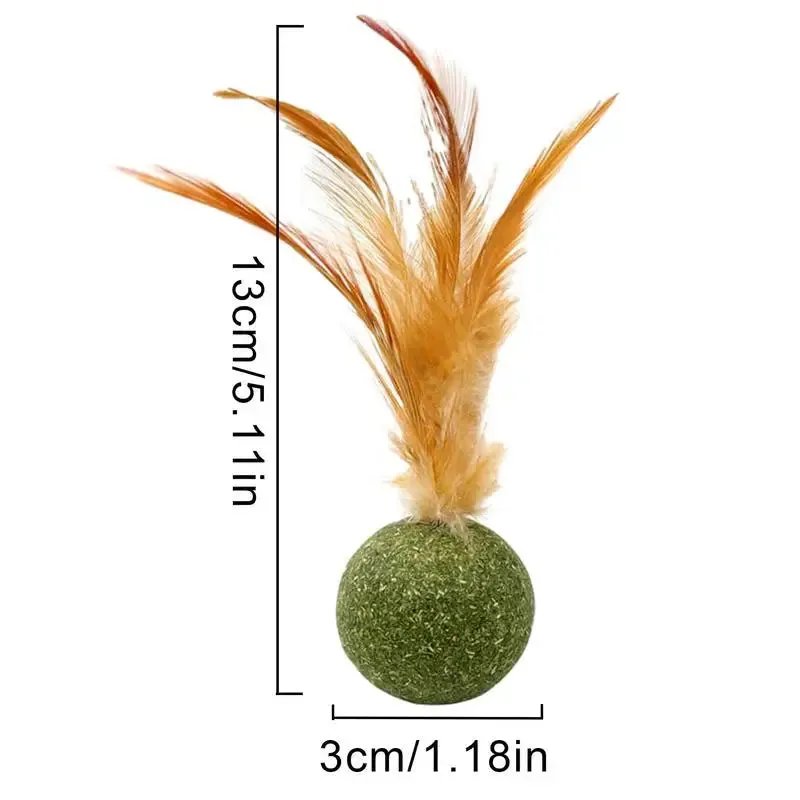 Interactive Catnip Feather Ball