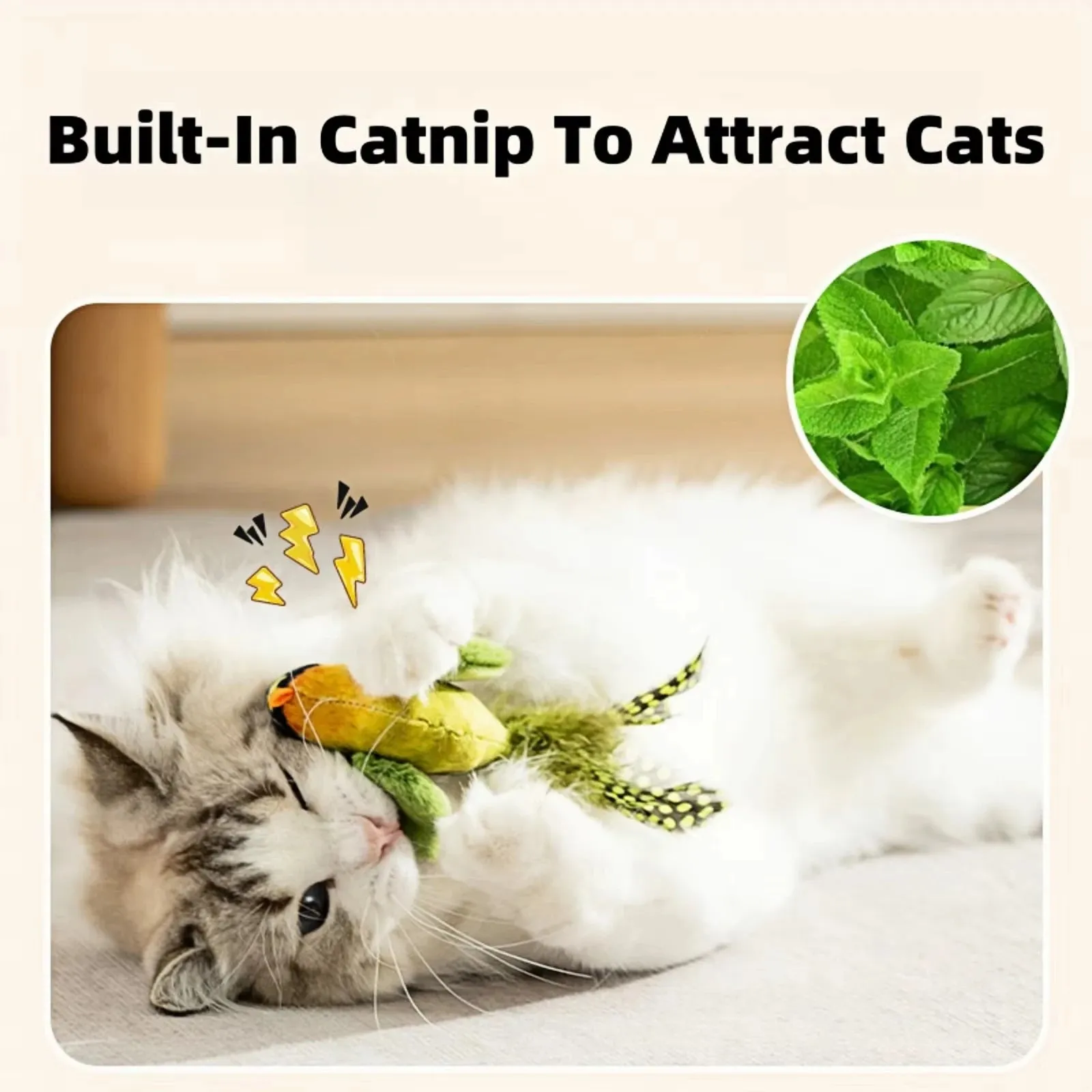 Interactive Plush Cat Toy