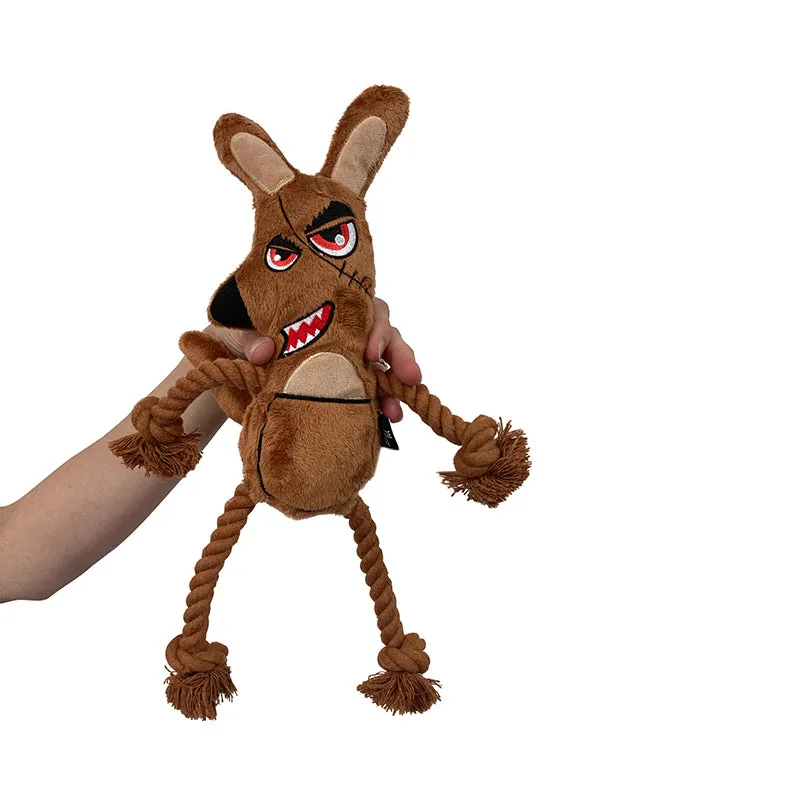 Killer Roo Plush Rope Toy With Squeaker