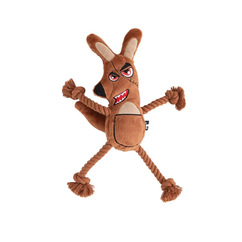 Killer Roo Plush Rope Toy With Squeaker