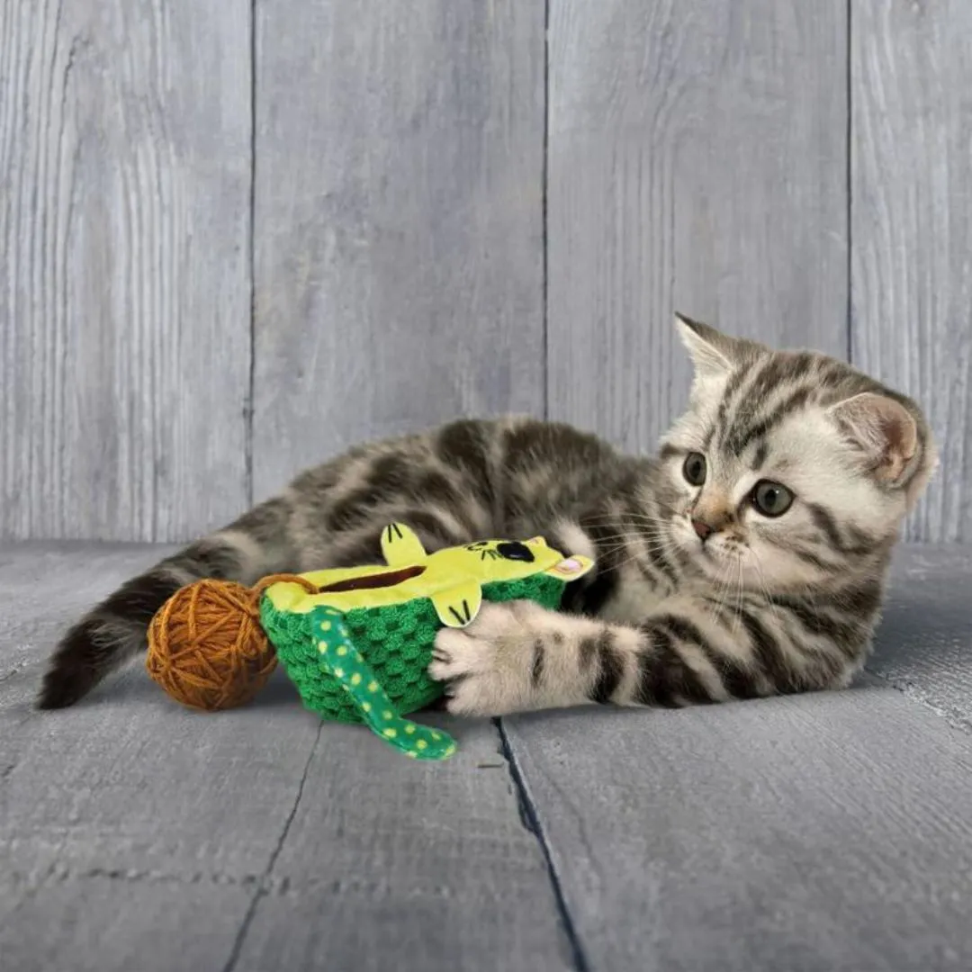 KONG Wrangler AvoCATo Crinkle Textured Catnip Cat Toy