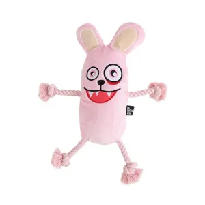 La Doggie Vita Psycho Bunny Plush Rope Toy with Squeaker