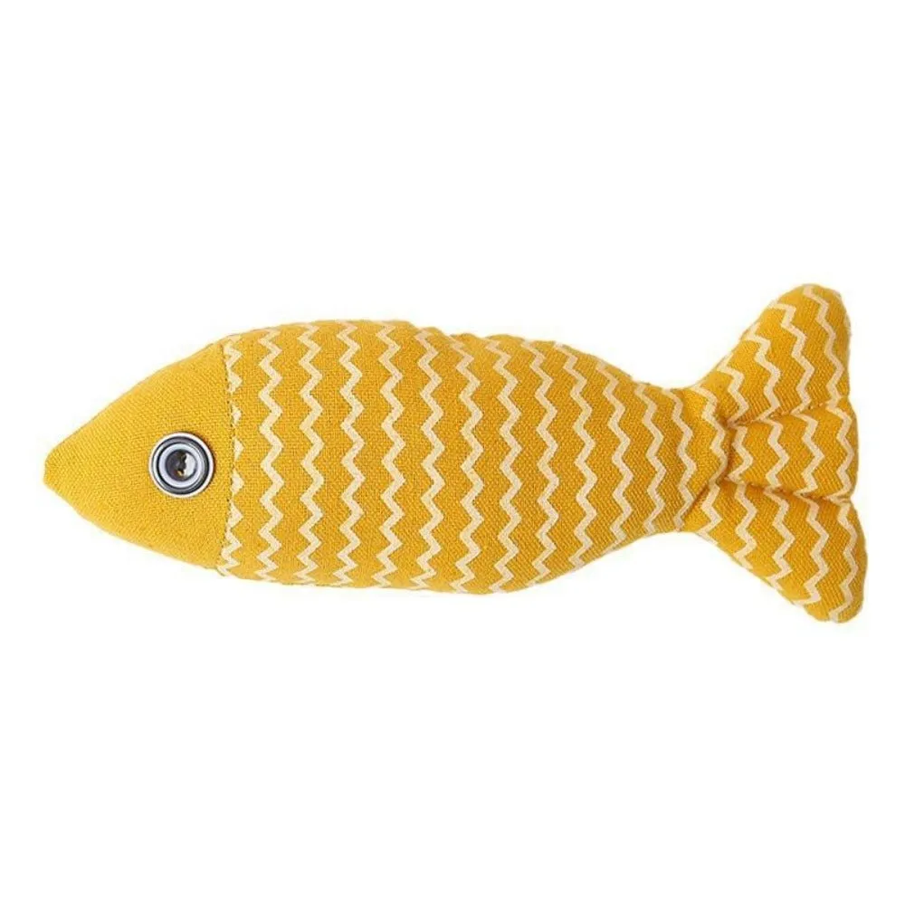 Linen Fish Chew Toy For Cats