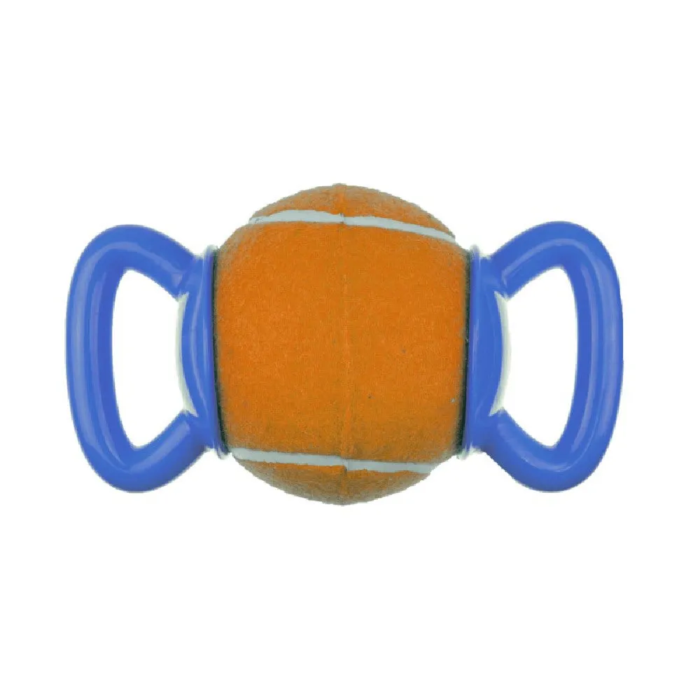 M-Pets Play Handy Ball Dog Toy (Orange & Blue)