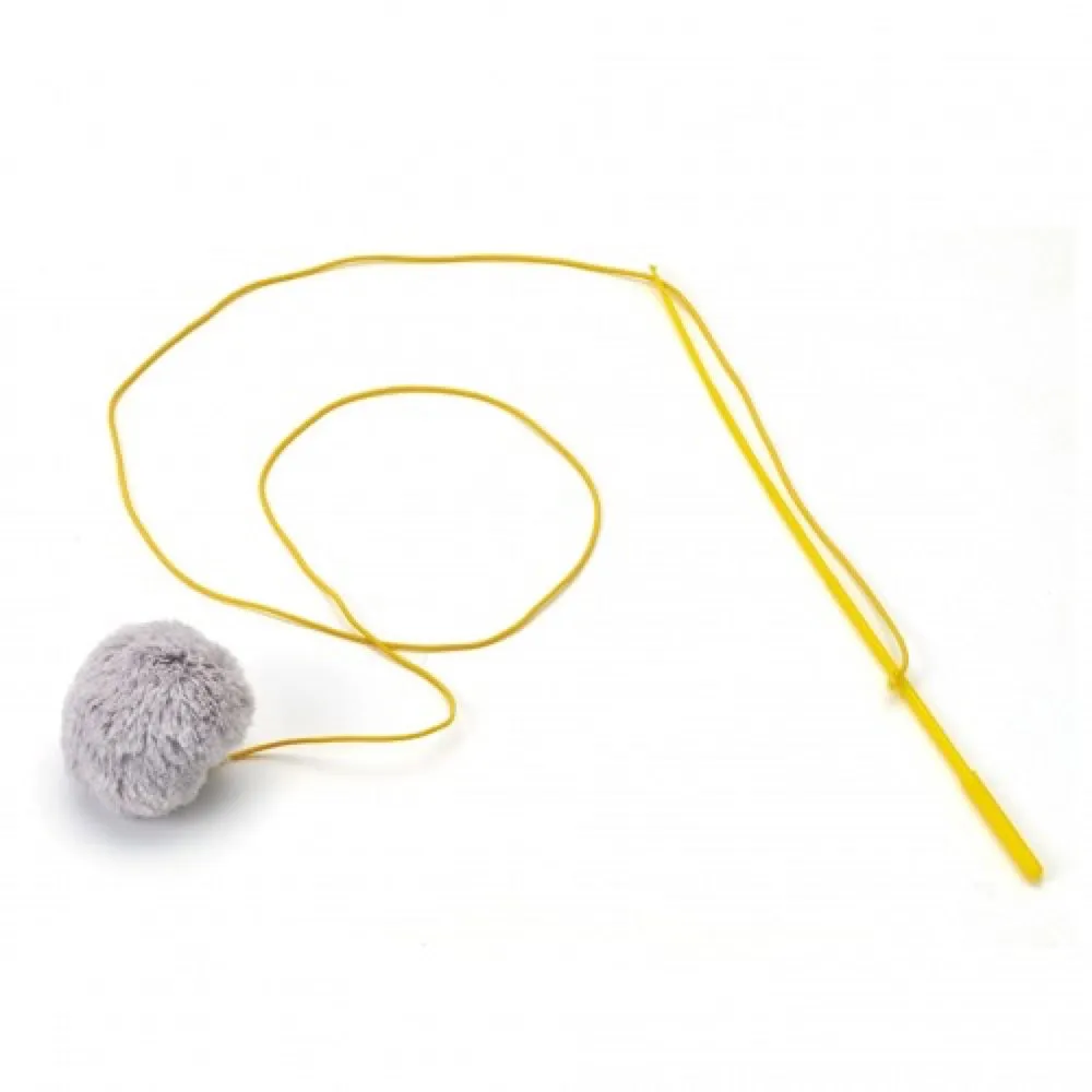 Marukan Fur Ball Wand Cat Toy