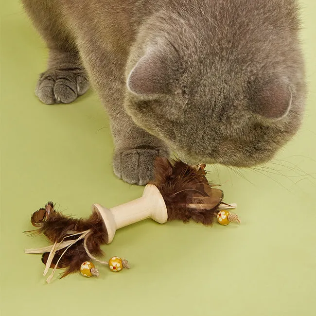 Moo - Raffia Feather Cat Toy