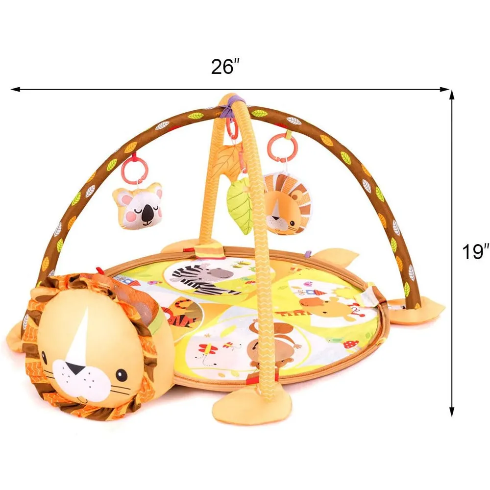 (Net) 3-in-1 Grow with Me Lion Baby Activity Gym and Ball Pit