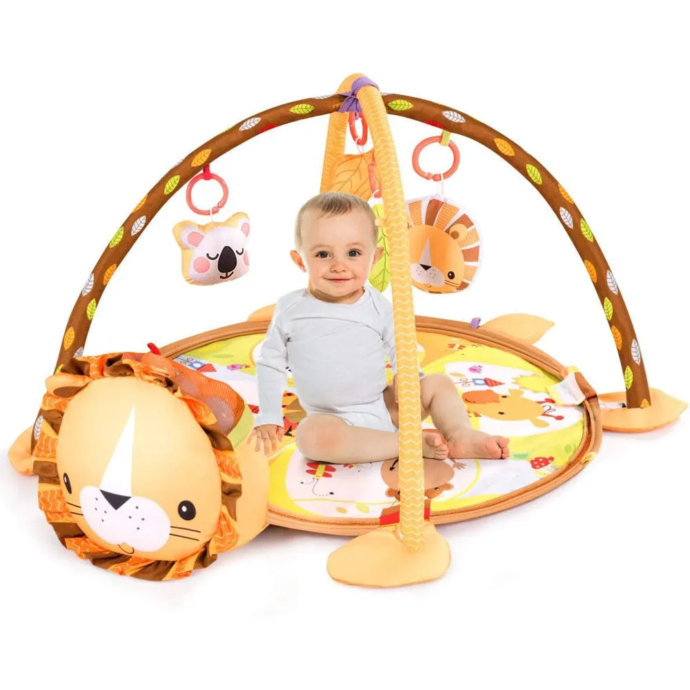 (Net) 3-in-1 Grow with Me Lion Baby Activity Gym and Ball Pit