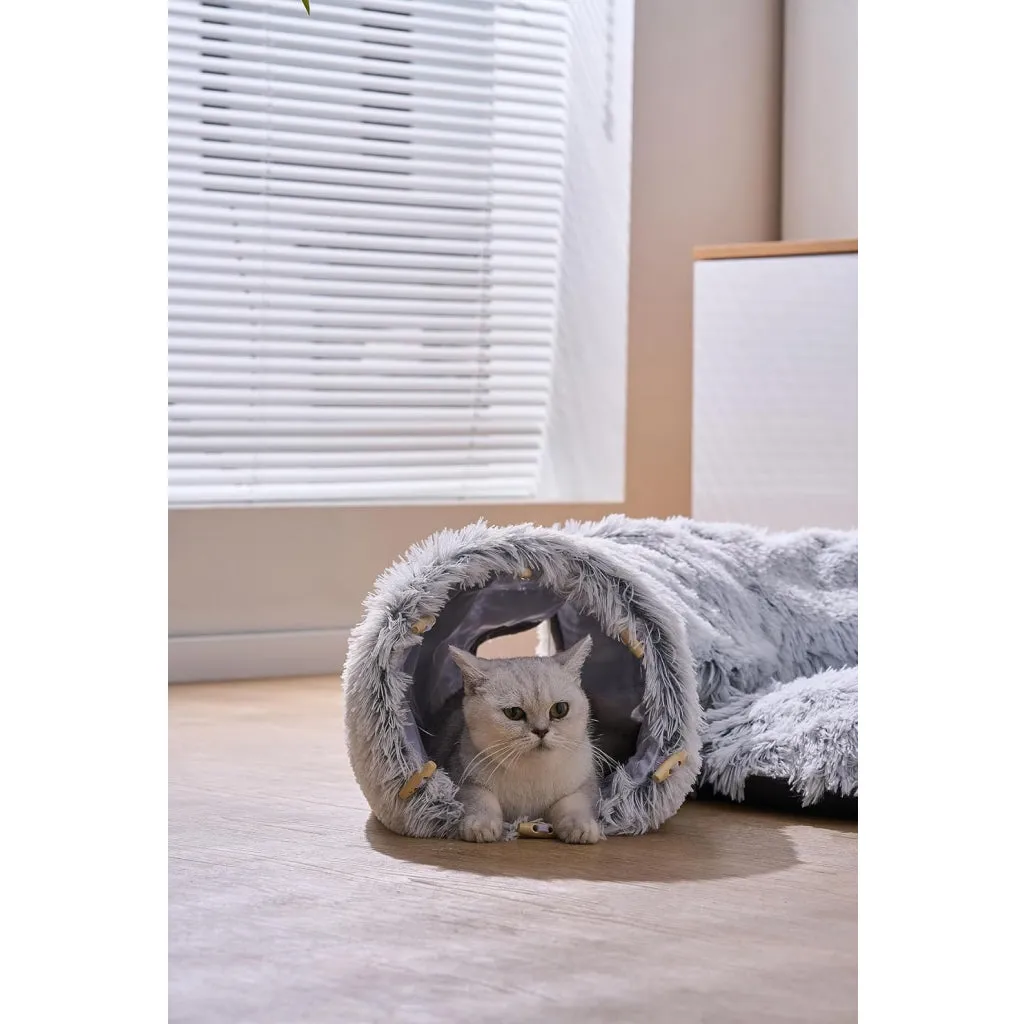 PetPals Khione Interactive Tunnel Toy For Cats - Grey