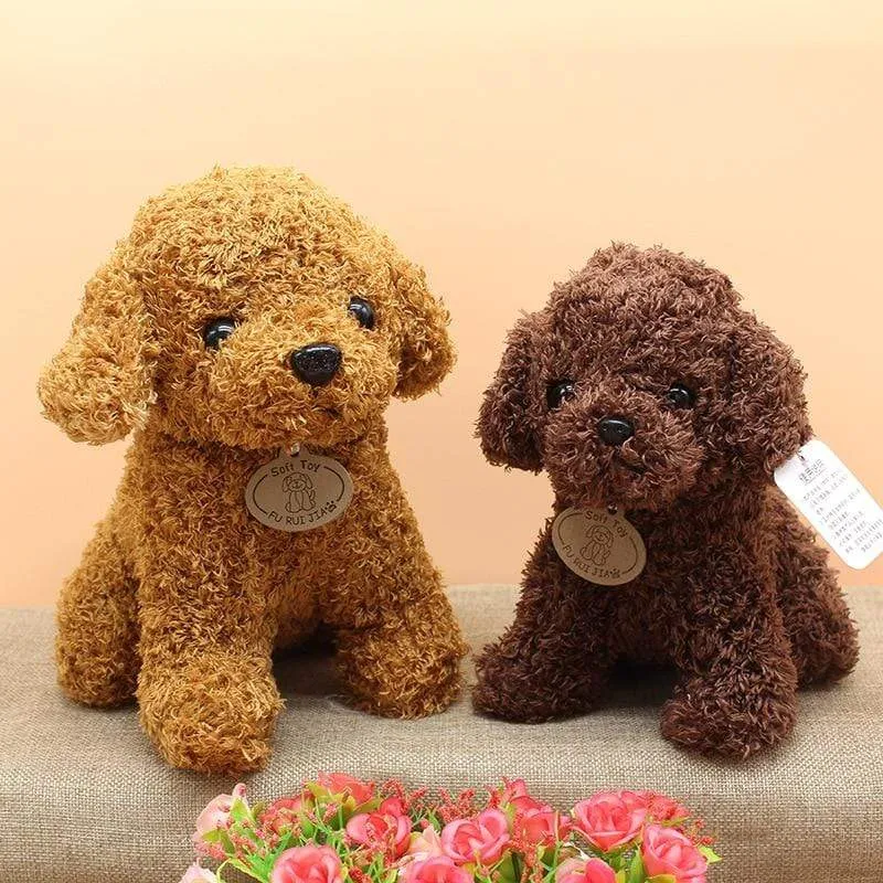 Real Life Teddy Dog Poodle Plush Toys Suffed Animal Doll For Christmas Birthday Gift Free Shipping