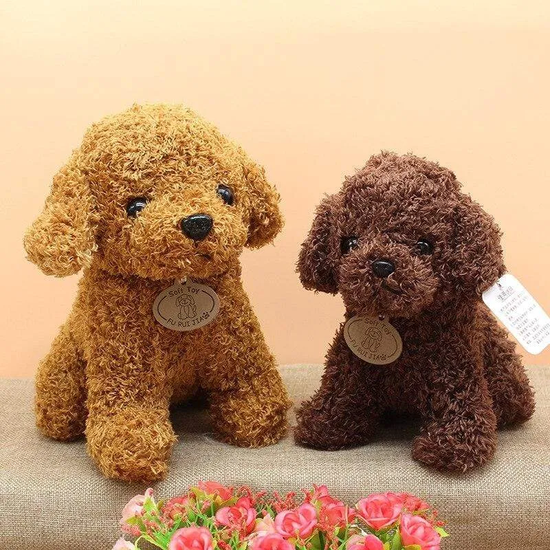 Real Life Teddy Dog Poodle Plush Toys Suffed Animal Doll For Christmas Birthday Gift Free Shipping