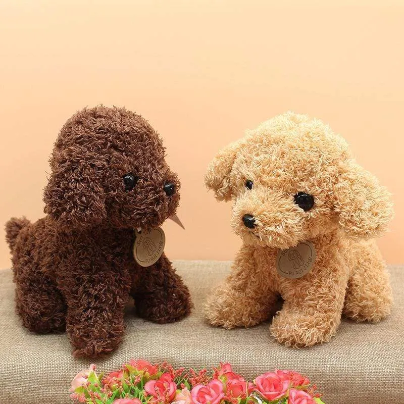 Real Life Teddy Dog Poodle Plush Toys Suffed Animal Doll For Christmas Birthday Gift Free Shipping