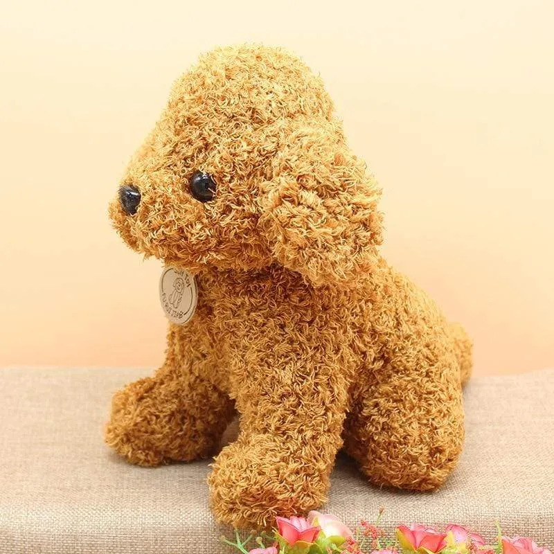 Real Life Teddy Dog Poodle Plush Toys Suffed Animal Doll For Christmas Birthday Gift Free Shipping