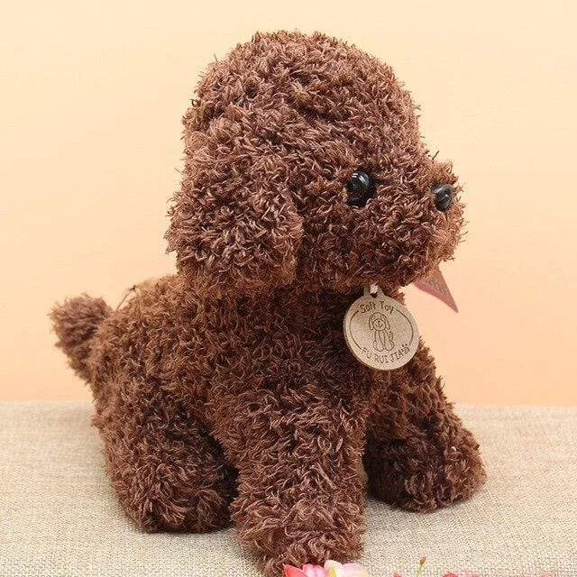 Real Life Teddy Dog Poodle Plush Toys Suffed Animal Doll For Christmas Birthday Gift Free Shipping