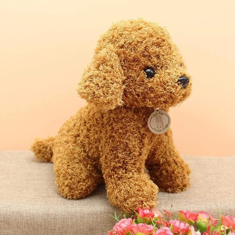 Real Life Teddy Dog Poodle Plush Toys Suffed Animal Doll For Christmas Birthday Gift Free Shipping