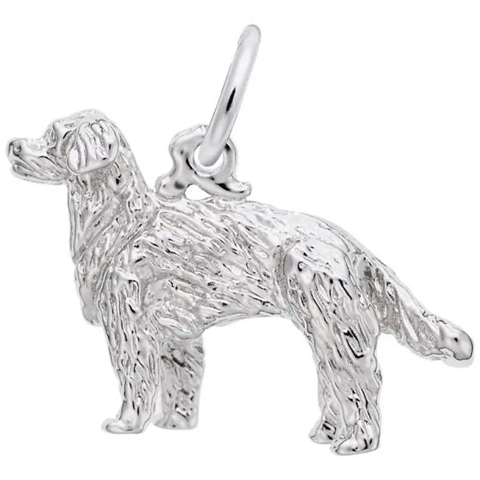 Rembrandt Golden Retriever Charm in Sterling Silver