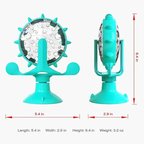 Rotating Wheel Cat Treat Dispenser