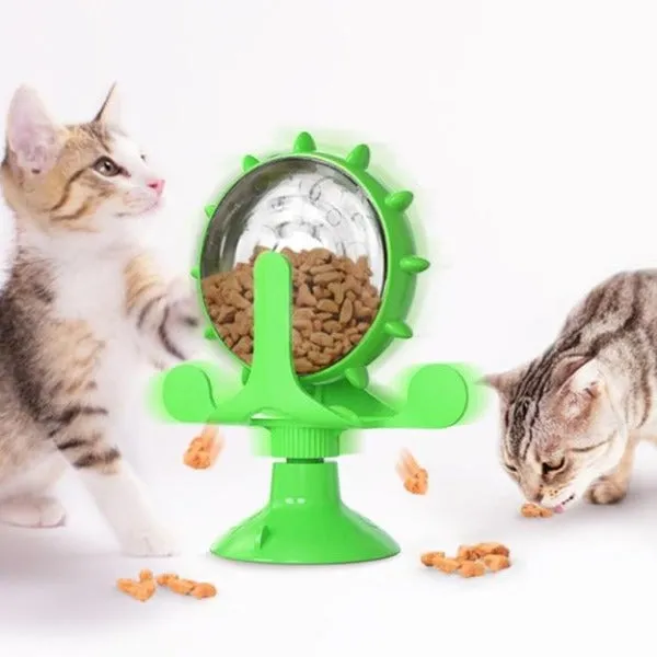 Rotating Wheel Cat Treat Dispenser