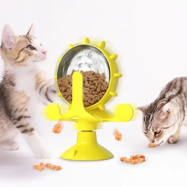 Rotating Wheel Cat Treat Dispenser