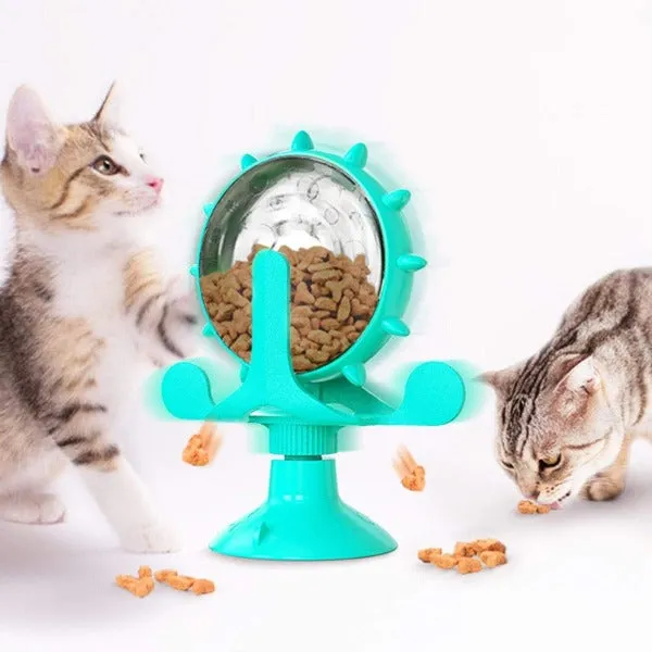 Rotating Wheel Cat Treat Dispenser