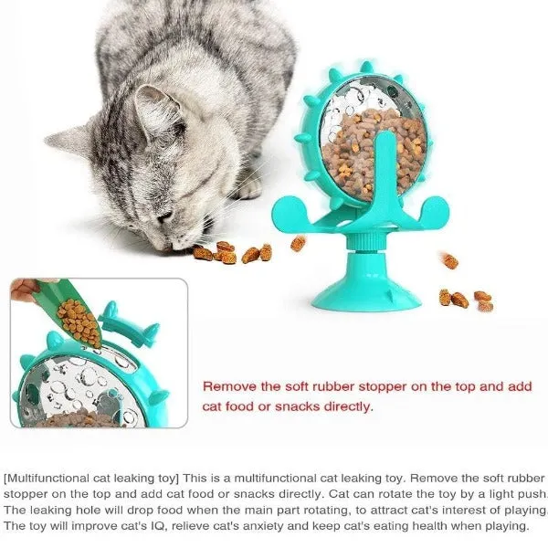 Rotating Wheel Cat Treat Dispenser