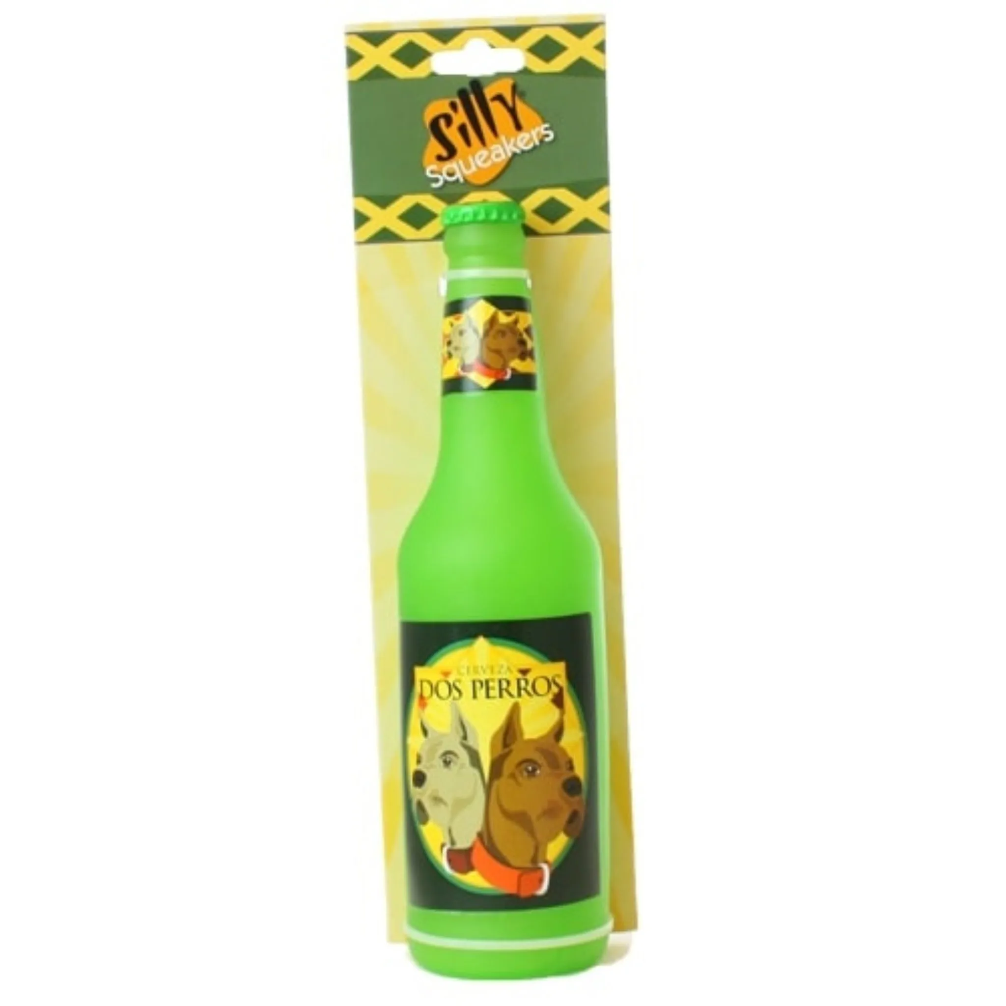 Silly Squeakers Beer Bottle Squeaky Dog Toy - Dos Perros