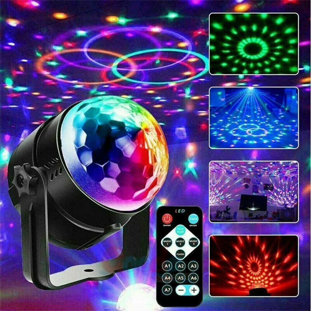 Sound Activated Strobe LED DJ Ball - Pulsating Party Light for DJs and Dancers